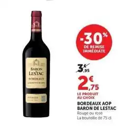 Hyper U Bordeaux AOP Baron de Lestac offre