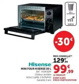 Hyper U MINI FOUR HISENSE 30 L offre