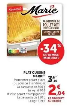Hyper U Plat Cuisiné Marie offre
