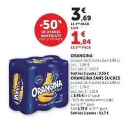 Hyper U ORANGINA offre