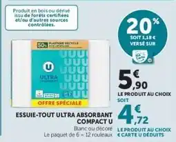 Hyper U ESSUIE TOUT ULTRA ABSORBANT COMPACT U offre
