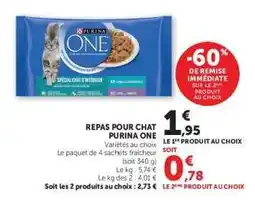Hyper U Repas pour chat Purina One offre
