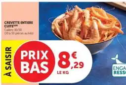 Hyper U CREVETTE ENTIERE CUITE offre