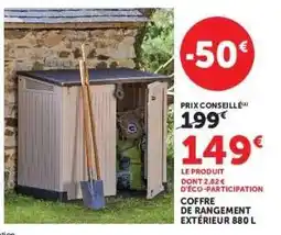 Hyper U Coffre de Rangement Extérieur 880 L offre