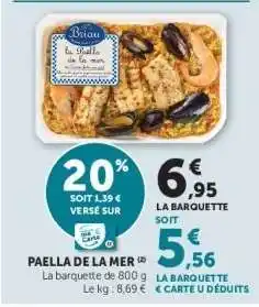 Super U PAELLA DE LA MER offre