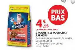 Hyper U CROQUETTES POUR CHAT BREKKIES offre
