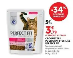 Hyper U CROQUETTES POUR CHAT STERILISE PERFECT FIT offre