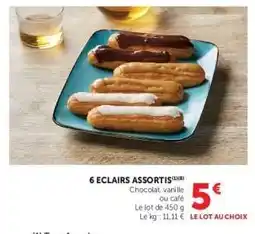 Hyper U 6 Éclairs Assortis offre