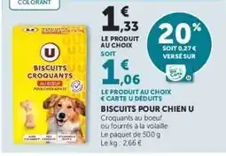 Hyper U BISCUITS POUR CHIEN U offre