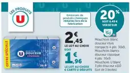 Hyper U Mouchoirs blanc douceur offre