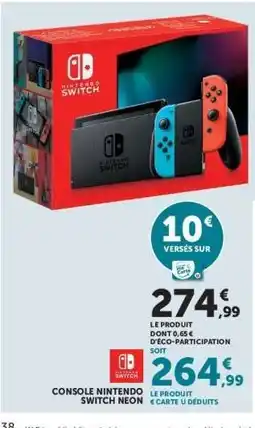 Hyper U Console Nintendo Switch Neon offre
