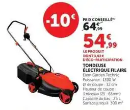 Hyper U Tondeuse Electrique Filaire offre