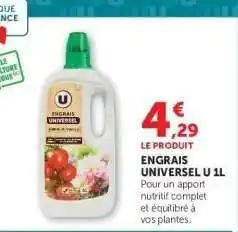 Super U ENGRAIS UNIVERSEL U 1L offre