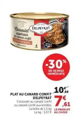 Hyper U PLAT AU CANARD CONFIT DELPEYRAT offre