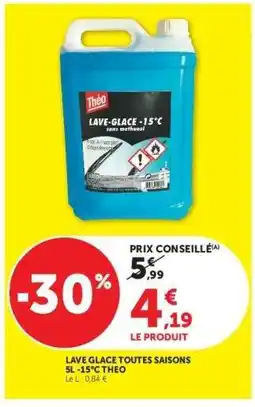 Hyper U LAVE GLACE TOUTES SAISONS 5L -15°C THÉO offre