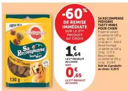 Hyper U SA RECOMPENSE PEDIGREE TASTY MINIS POUR CHIEN offre
