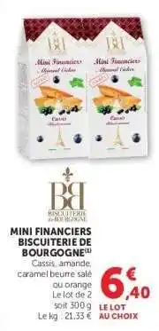 Hyper U MINI FINANCIERS BISCUITERIE DE BOURGOGNE offre