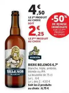 Hyper U BIERE BELENOS 6,7° offre