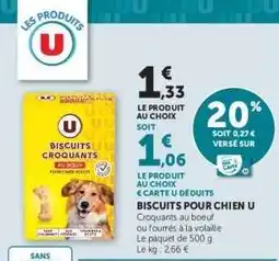 Super U BISCUITS POUR CHIEN U offre