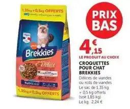 Super U CROQUETTES POUR CHAT BREKKIES offre