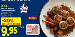 Lidl XXL L'ETAL DU BOUCHER 10 paupiettes de porc offre