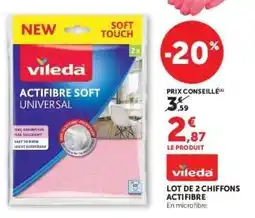 Hyper U Lot de 2 chiffons Actifibre offre