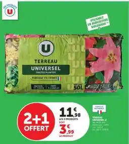 Super U Terreau universel offre