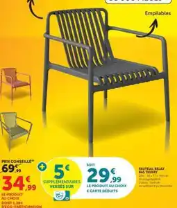 Super U Fauteuil Relax Bas Thoiry offre