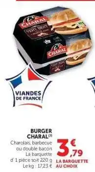 Hyper U BURGER CHARAL offre