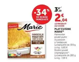 Super U Plat Cuisiné Marie offre