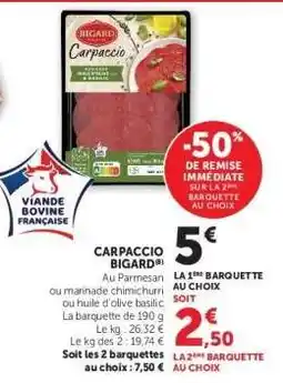 Hyper U Carpaccio Bigard offre