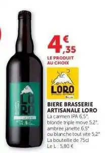 Hyper U BIERE BRASSERIE ARTISANALE LORO offre