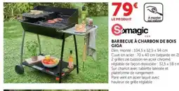 Hyper U BARBECUE À CHARBON DE BOIS GIGA offre