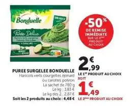 Super U Purée surgelée BONDUELLE offre
