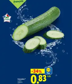 Lidl Concombre offre