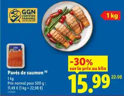 Lidl Pavés de saumon offre