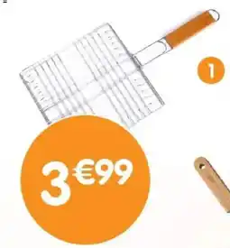 b&m Grille de barbecue avec manche en bois offre