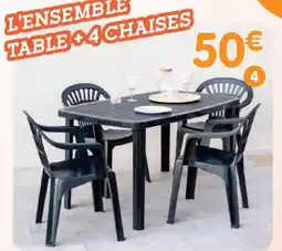 b&m Ensemble table + 4 chaises offre