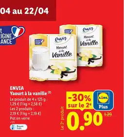 Lidl ENVIA Yaourt à la vanille offre