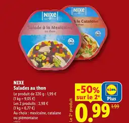Lidl NIXE Salades au thon offre