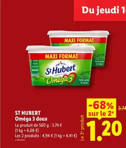 Lidl ST HUBERT Oméga 3 doux offre