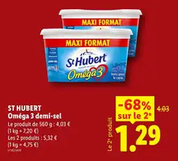 Lidl ST HUBERT Oméga 3 demi-sel offre