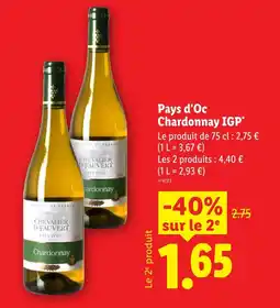 Lidl Pays d'Oc Chardonnay IGP offre