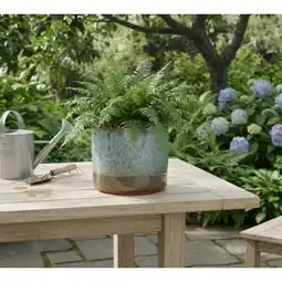 Carrefour Pot terre cuite émaillée océan offre