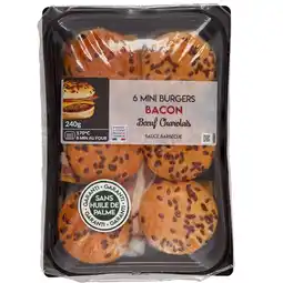 Carrefour 6 mini burgers au bacon offre