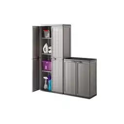 Carrefour Keter lot d'armoires jolly haute + basse offre