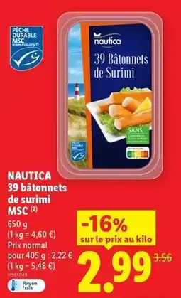 Lidl Durable - 39 bâtonnets de surimi offre