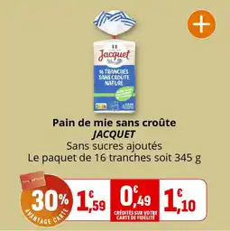Coccinelle Express Pain de mie sans croûte jacquet offre