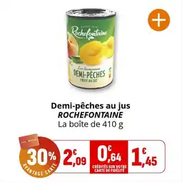 Coccinelle Express Demi-pêches au jus rochefontaine offre