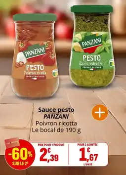 Coccinelle Express Sauce pesto panzani offre